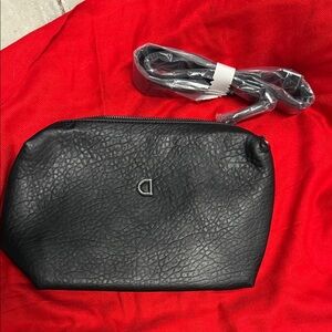 Desigual Black Textured Toiletry Bag